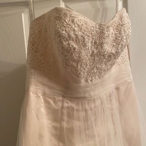 David’s Bridal Collection Beaded Lace Tulle Wedding Dress